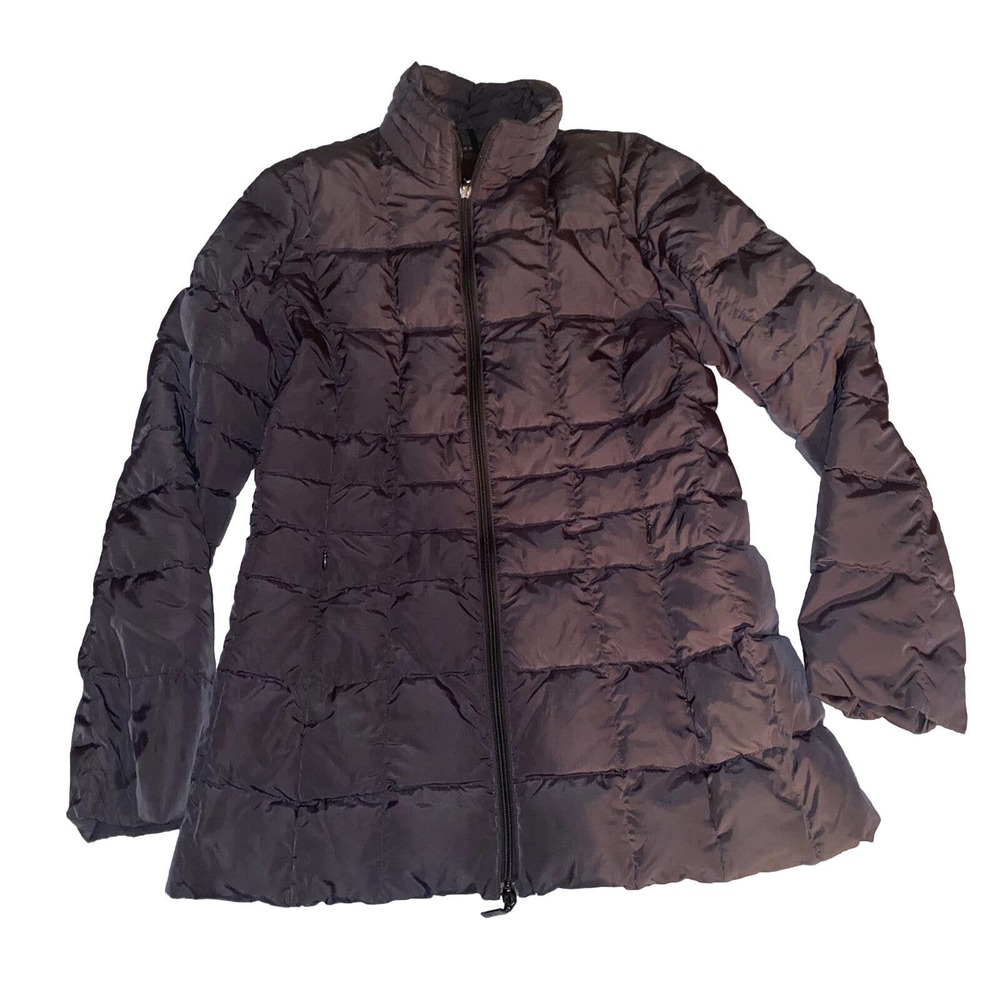 Moncler Down Jacket Women Size 2 medium Brown Puffer Pre Own